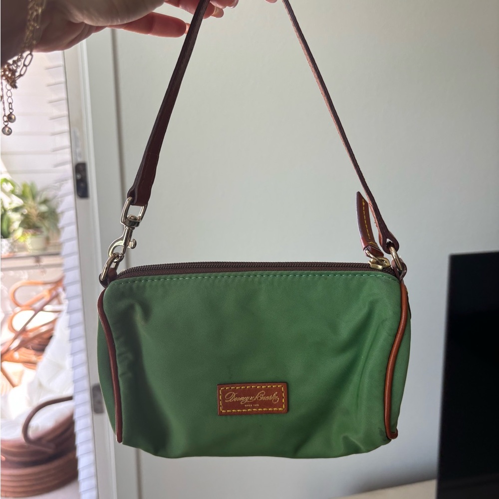 Dooney & Bourke Green Nylon Barrel Bag